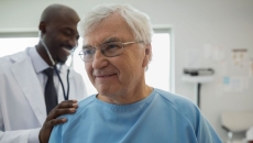 Patient and physician in the clinical setting